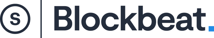 The BlockBeat sub-brand - the bold 'Blockbeat' wordmark beside the Standard's circular 'S' icon.